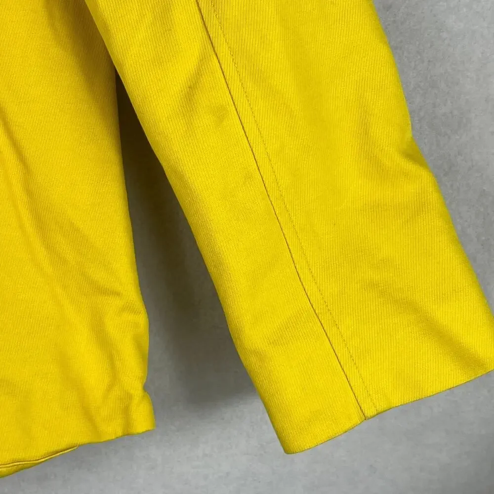 Gap Jacket Kids XXL 14-16 Yellow Double Breasted Collared Lined Cotton